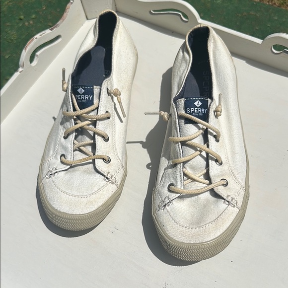Sperry Women's Flats in Cream and Tan - Picture 1 of 5